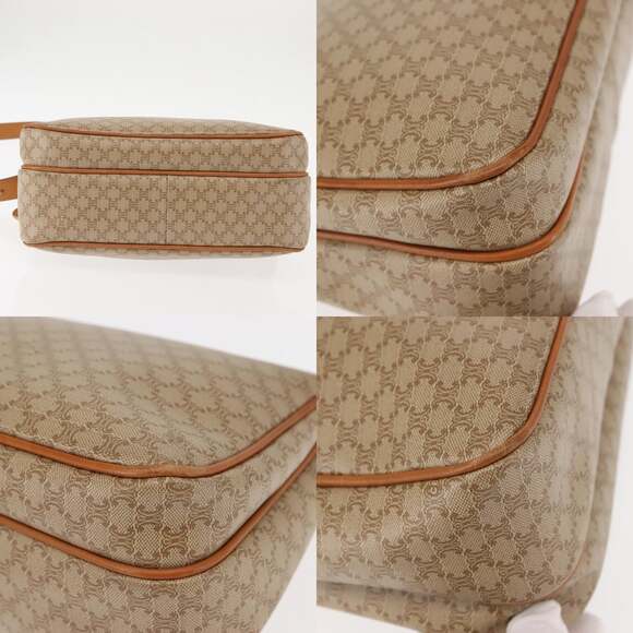 CELINE Macadam Canvas Shoulder Bag Pvc Beige Gold - Picture 10 of 13